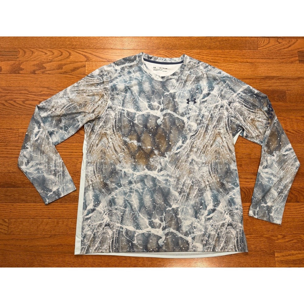 Under Armour Iso-Chill Shore Break Camo Shirt Mens 2XL Realtree Cov3 Sun Hiking